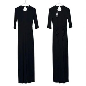 Rachel Zoe Black Long Sleeve maxi Dress nwt 3KZ